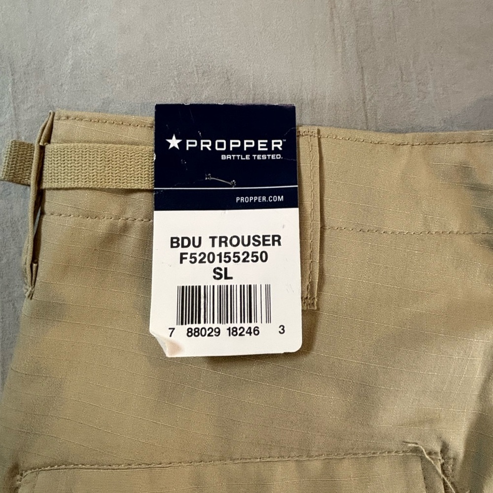 Proper bdu cargo pants men’s‎ small long 30x32 tan ripstop - Picture 3 of 7
